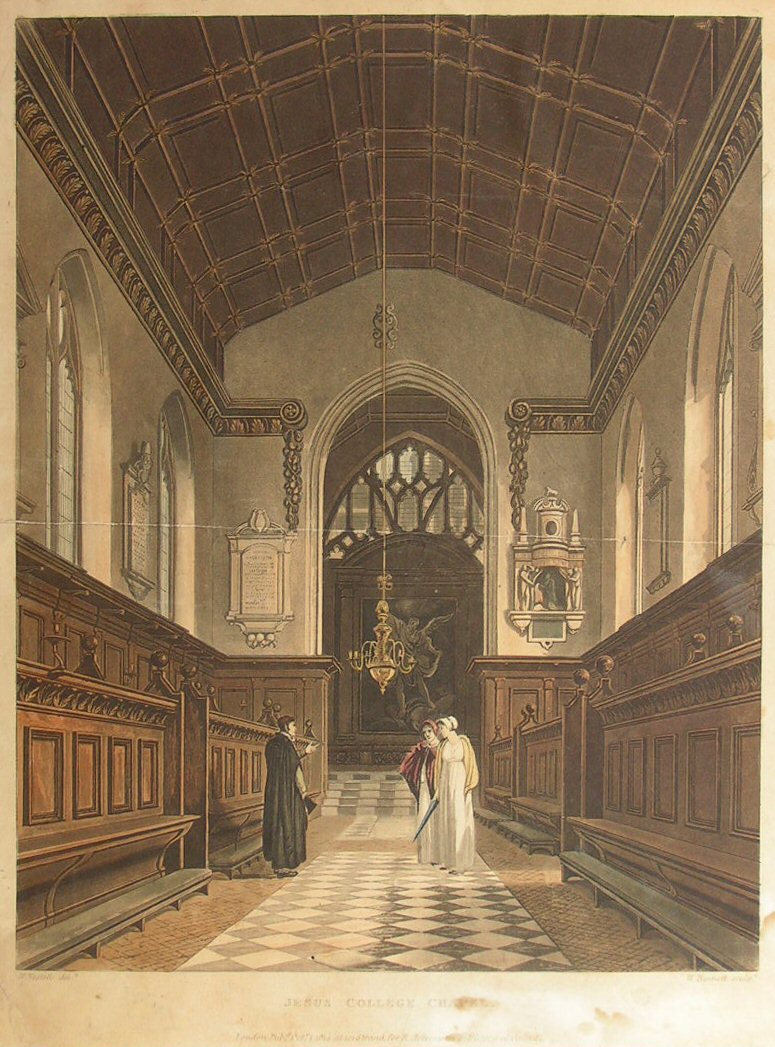 Aquatint - Jesus College Chapel - Bennett